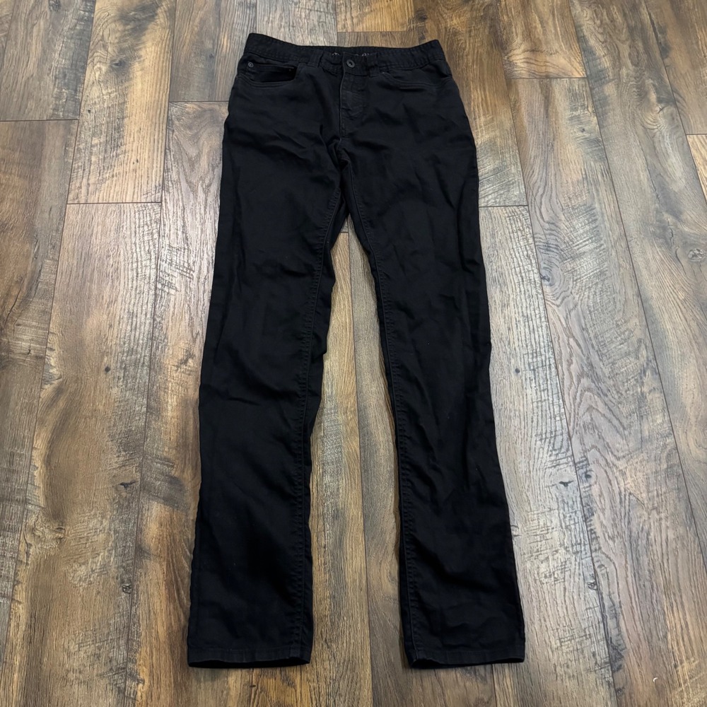 Prana Breathe Slim Fit Black Organic Cotton Blend Pants Mens 28W x 34L‎ Jeans